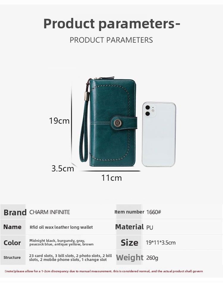 Women's Wallet Wallet Anti-Magnetic Wallet Long Zipper Large Capacity Clutch Wallet_voghion.com