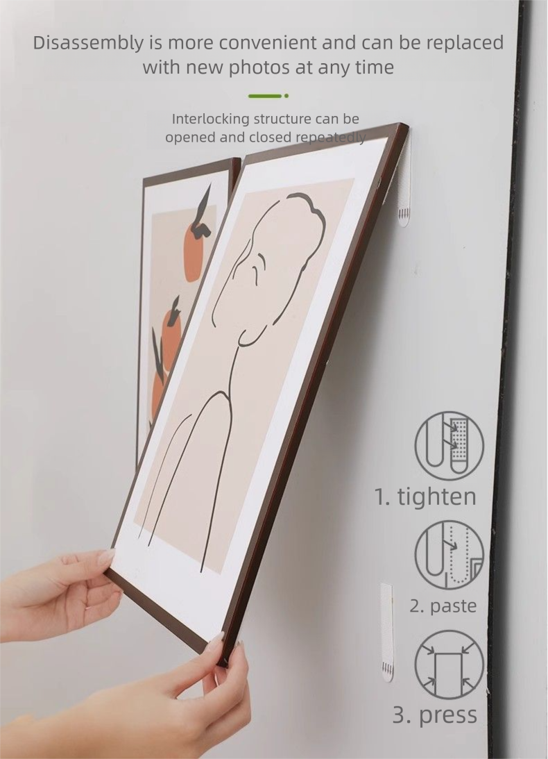 Hanging Artifact No-Drill Wedding Photo Wall Buckle Seamless Adhesive Magic Tape Picture Frame Sticky Hook_voghion.com