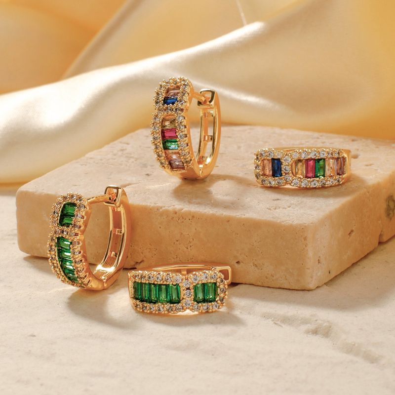 Boucles d'oreilles pendantes haut de gamme, petit groupe de boucles d'oreilles à clip colorées pour femmes, style rétro, boucles d'oreilles rondes à la mode, bijoux d'oreilles_voghion.com