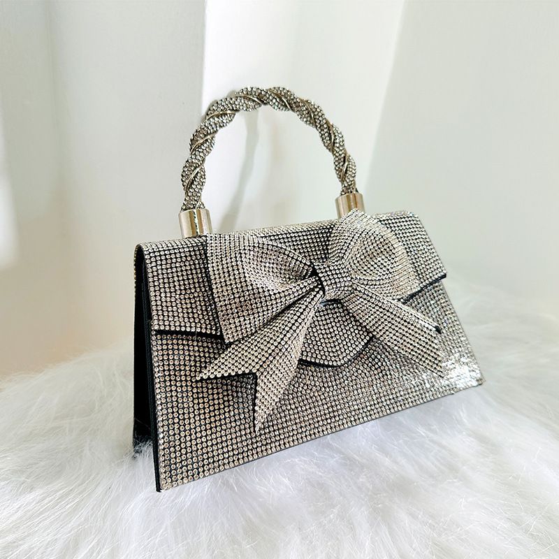 Tasche Damen Abendhandtasche 2024 Neuer Stil Heißer Strass Mit Metallkette Designer Brieftasche Kleid_voghion.com