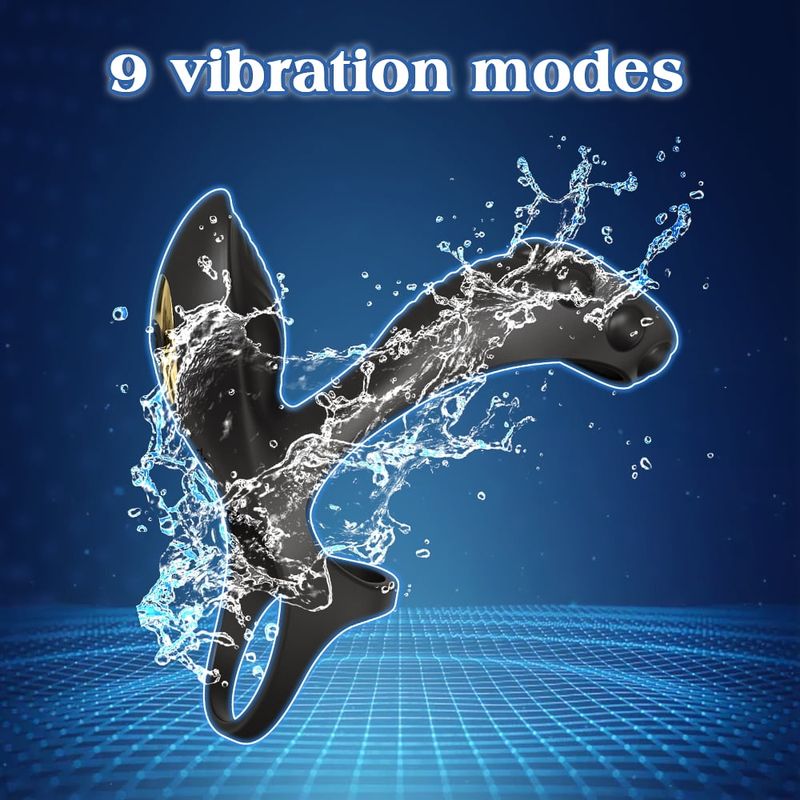 Vibrador masculino XBONP com aplicativo e 10 modos de vibração, vibrador masculino com plugue anal_voghion.com