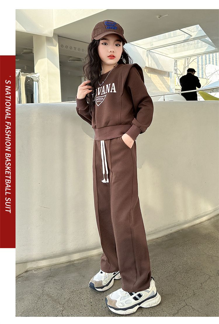Ensemble deux pièces pour mère et fille, tenue de sport décontractée, style printemps et automne, pull à manches longues, nouvelle collection_voghion.com