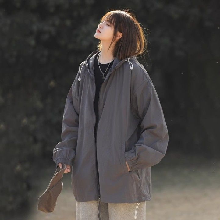 Giacca leggera con cappuccio in seta di ghiaccio per uomo, di qualità imbattibile, per l'estate 2025, resistente ai raggi UV e traspirante, con protezione solare._voghion.com