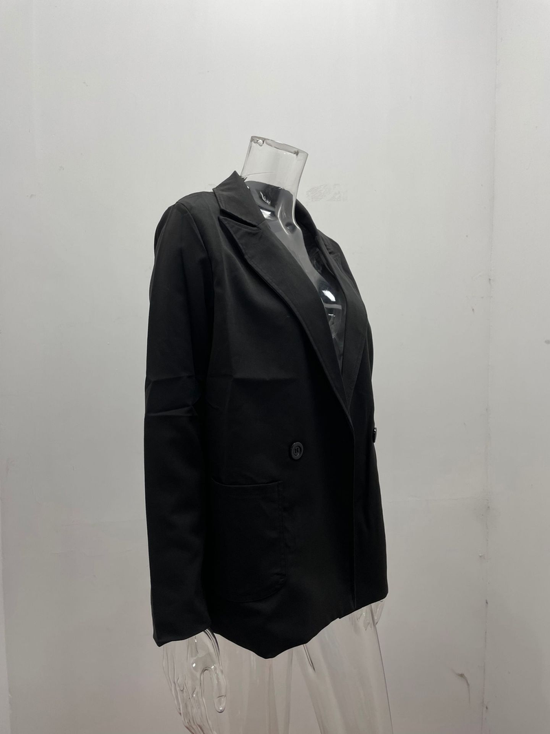 Giacca da donna primaverile e autunnale a maniche lunghe in tinta unita alla moda_voghion.com