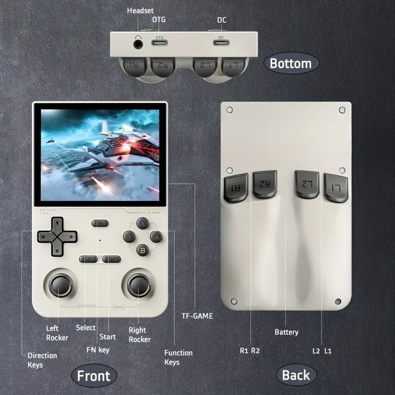 Intelligente Spielekonsole, Retro-Spielekonsole mit 3,5-Zoll-Bildschirm, ein Geschenk Gottes_voghion.com