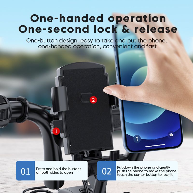 Fahrradtelefonhalter Universal Motorrad Fahrrad Handyhalter Lenkerständer Halterung Halter für iPhone 13 12_voghion.com