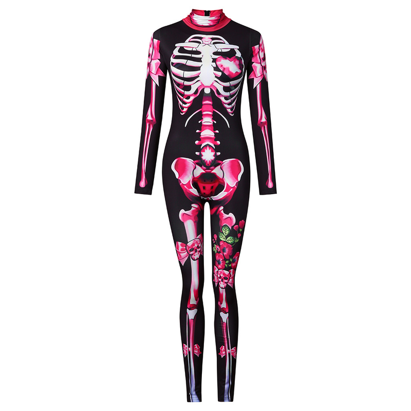 Îmbrăcăminte pentru femei FC635 Spot Explosion Costum de Halloween Bal Schelet Rochie Părinte-Copil Salopetă Femeie_voghion.com