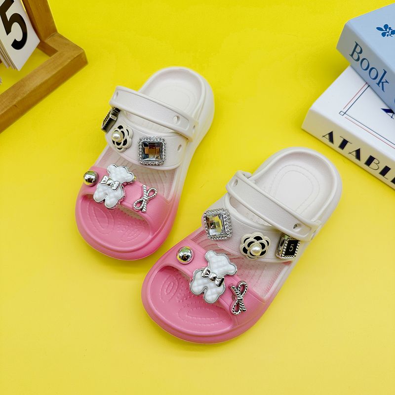 Modische, vielseitige Eltern-Kind-Hausschuhe, neue Cartoon-Doppel-Weißbär-Flachschuhe für Jungen und Mädchen, rutschfeste Sandalen mit weicher Sohle_voghion.com