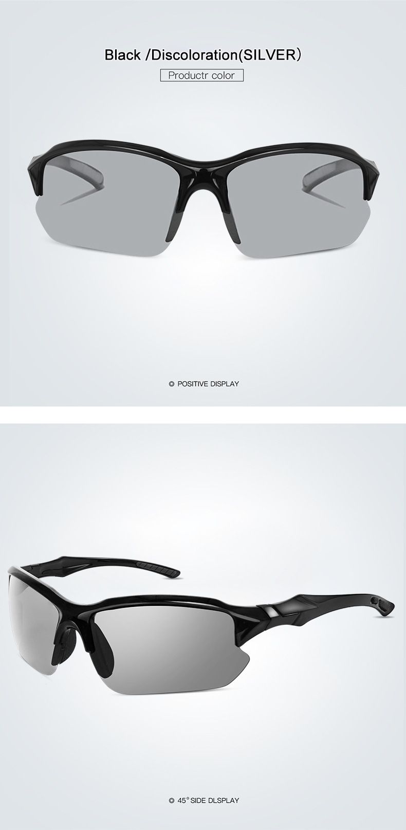 Neue polarisierte Sonnenbrillen für den Außenbereich zum Radfahren für Männer und Frauen mit Nachtsicht, Fahrradfahren, Sportbrille, bunt, Halbrahmen_voghion.com