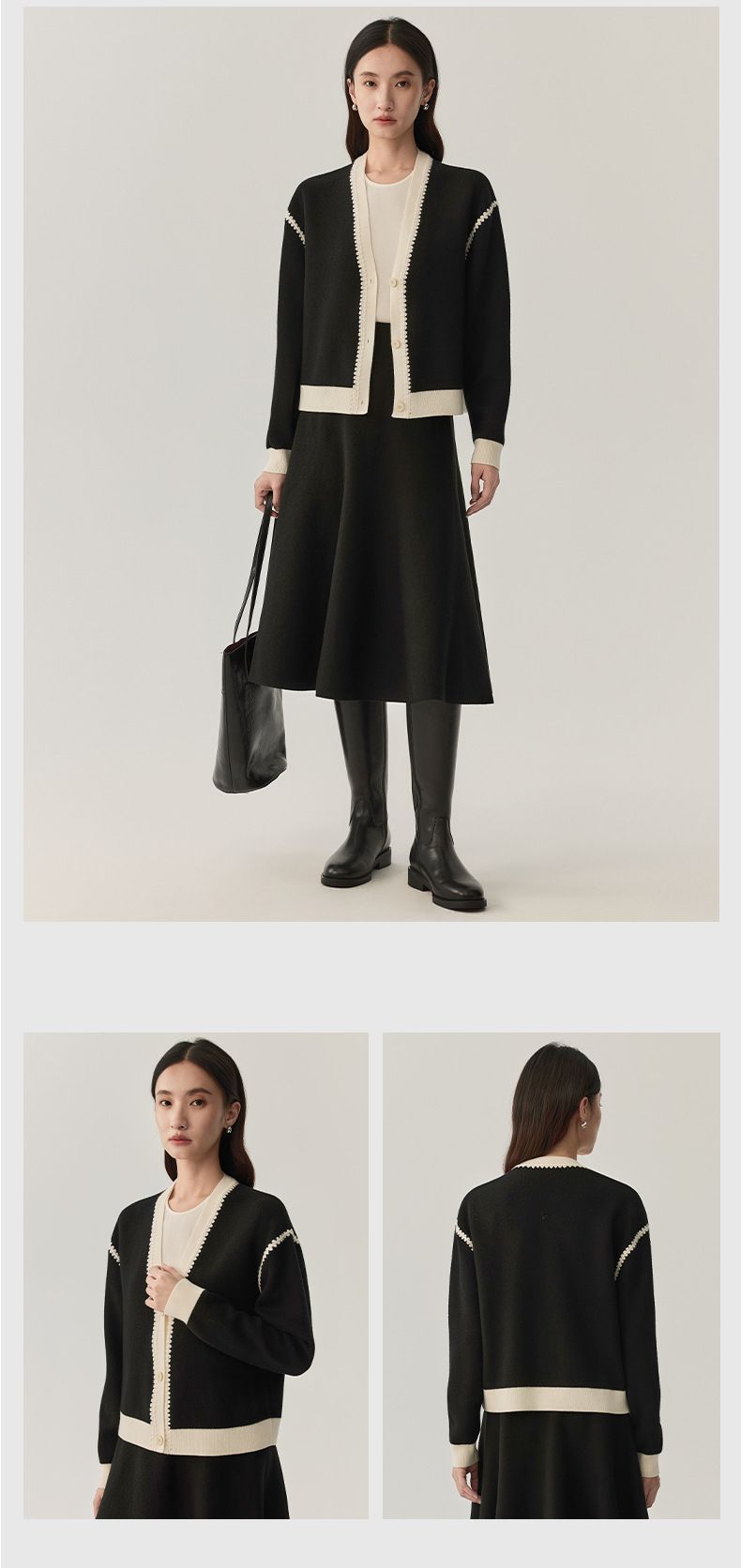 Vielseitiger eleganter Pendler-Cardigan 2025 Neue warme Innenbekleidung Damenmode-Jacke Herbst-Outfit_voghion.com