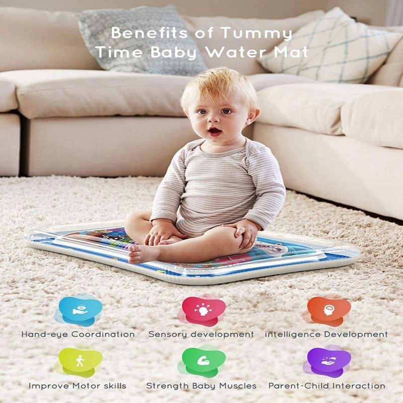 Bebek Su Oyun Matı Şişme Yastık PVC Bebek Karın Zamanı Yürümeye Başlayan Çocuk Su Pedi Çocuklar İçin Erken Eğitim Geliştirme Aktivite Oyuncakları_voghion.com