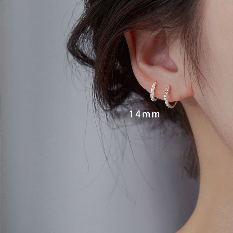 Orecchini a cerchio di alta qualità con borchie in argento, lucenti e di lusso, con fibbia, temperamento trendy, da donna, con dolce cerchio intarsiato di diamanti_voghion.com