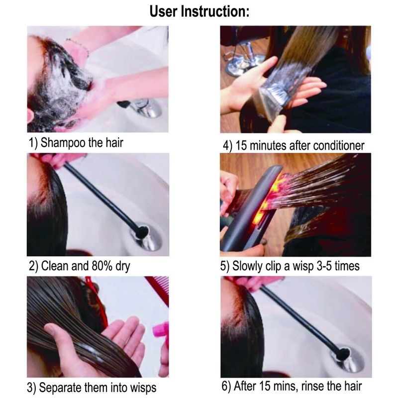 Glätteisen Ultraschall-Infrarot-Kaltpflege-Eisen-Keratin-Behandlung für krauses Haar stellt das geschädigte Haar wieder her_voghion.com