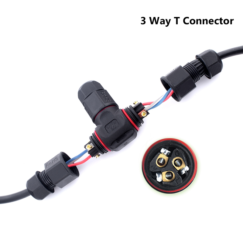2 pièces IP68 connecteur étanche 500V 20A 2/3/4/5Pin Type de vis électrique connecteur de câble d'alimentation boîte de jonction pour lumière LED extérieure_voghion.com