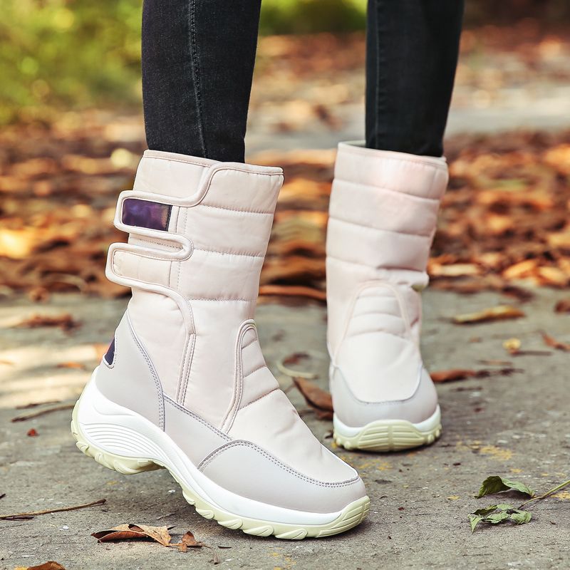 HZCL New High-top Cotton Shoes With Suede Warm Women's Shoes And Long-barreled Snow Boots In Winter_voghion.com