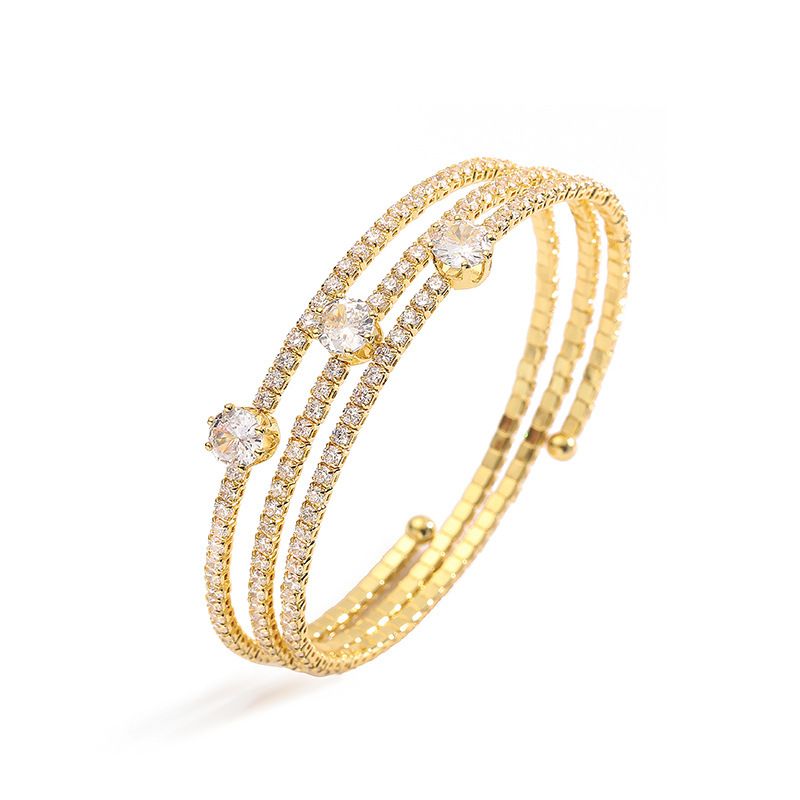 Damenschmuck Leichtes Luxus-High-End-Armband mit unregelmäßigen Diamanten und mehreren Schichten, Nischendesign, Handschmuck_voghion.com