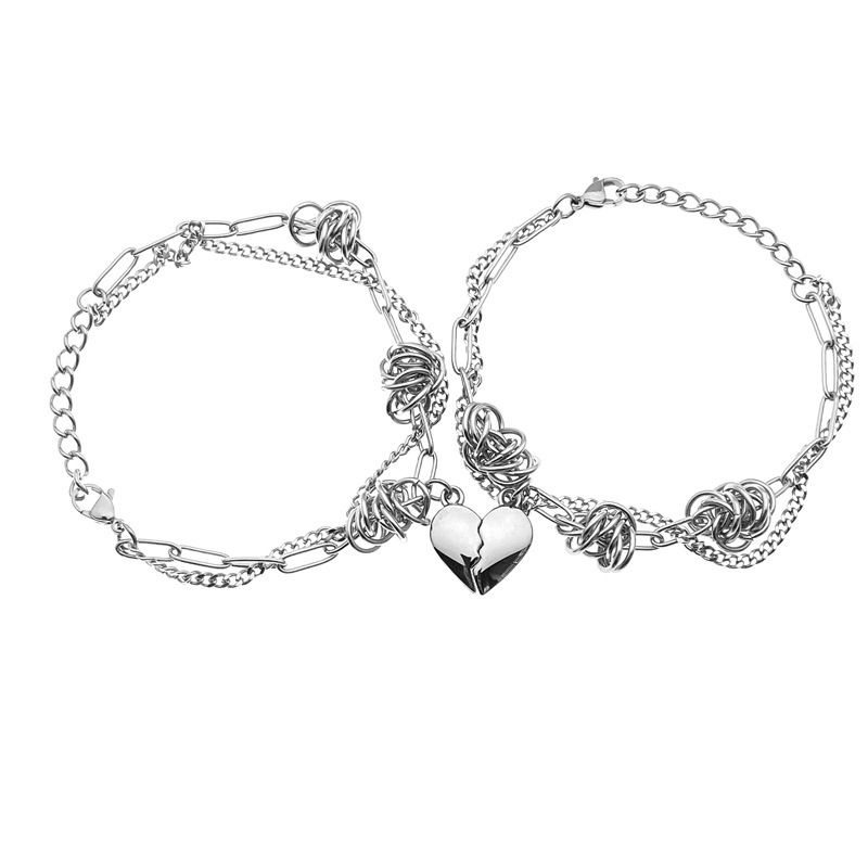 Hjerteslagende armbånd til piger, magneter til kærester og drenge, fødselsdagsgave til par_voghion.com