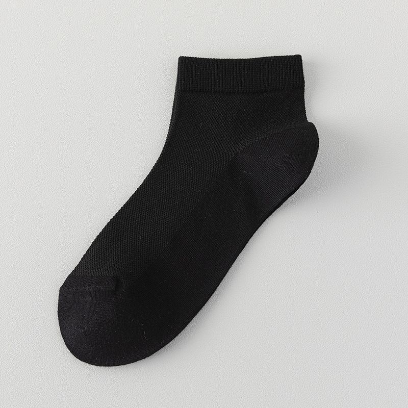 2025e New Men's Summer Mesh Breathable Cotton Casual Short Tube Invisible Non-slip Zhuji Boat Socks Wholesale_voghion.com