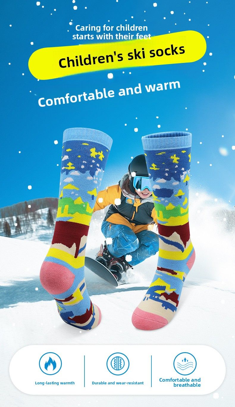 Winter Kinderski Jeugd Lange Tube Verdikte Warme Grote Kinderhanddoek Professionele Sport Sneeuwsokken_voghion.com
