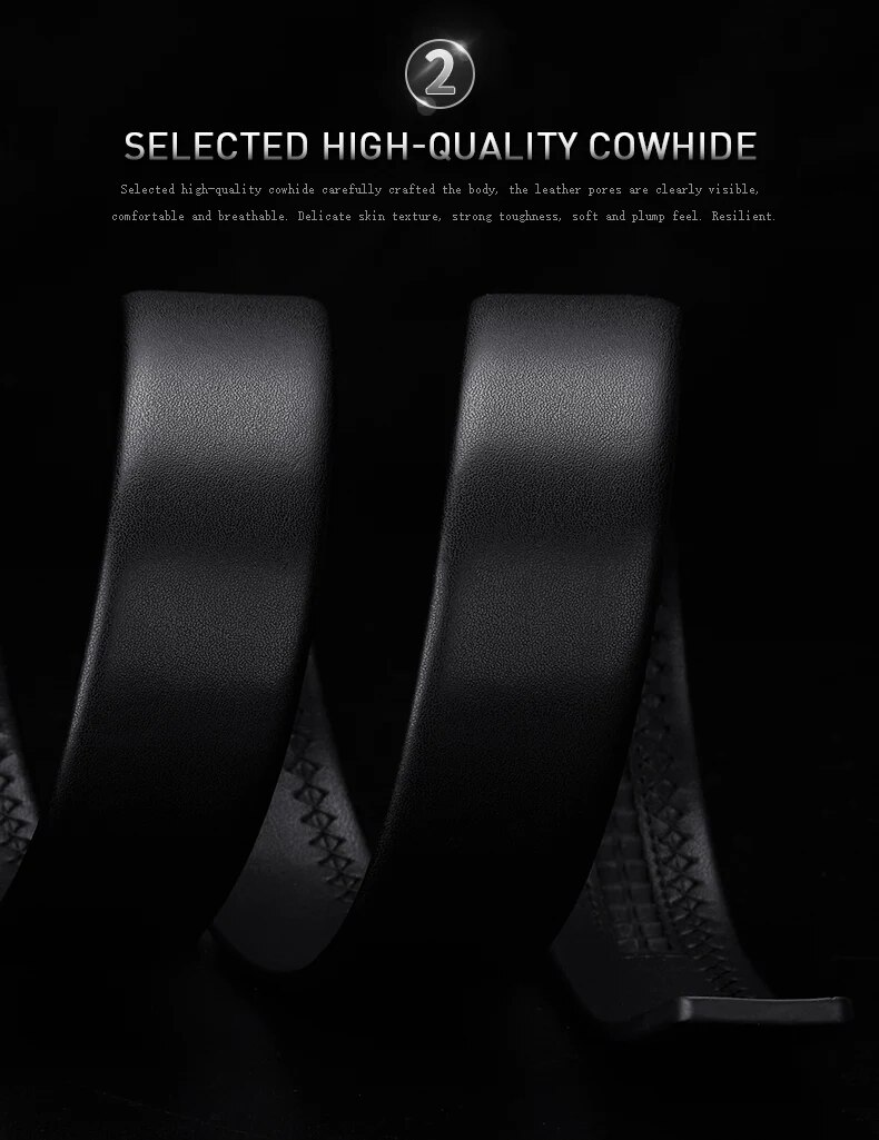 HOT BISONDENIM Mens Business Style Belt Black Strap Male Waistband Automatic Buckle Men Top Quality Girdle Belts For Jeans_voghion.com