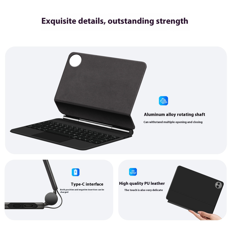 Suitable for Huawei 2024MatePad Pro 12.2-inch one-piece keyboard case - magnetic bracket, angle adjustment_voghion.com