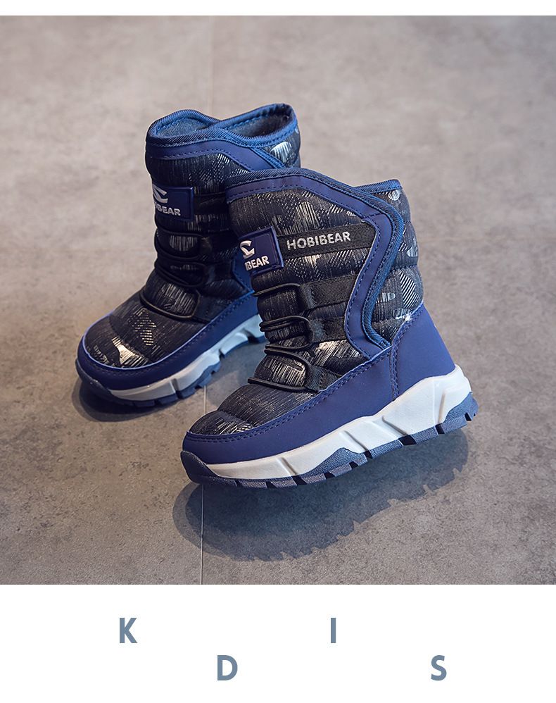 Kinder Schneeschuhe Jungen Stiefel Winter neue Samt Baumwollstiefel Baby warme Mädchen Schuhe_voghion.com