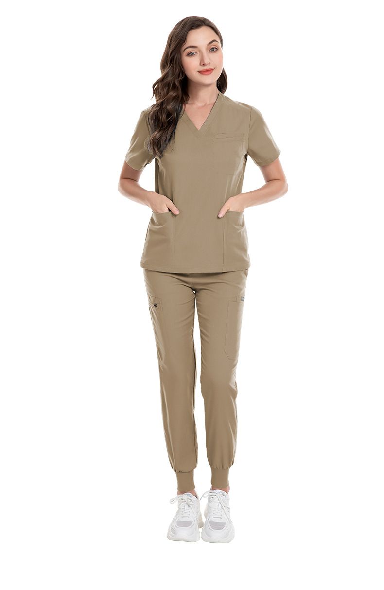 Dametøj Ny Farve, Sygeplejerskeuniform, Kortærmet Håndbørstninguniform Til Kvinder, Mundplejeuniform, Elastisk Hurtigtørrende Håndvaskuniform_voghion.com