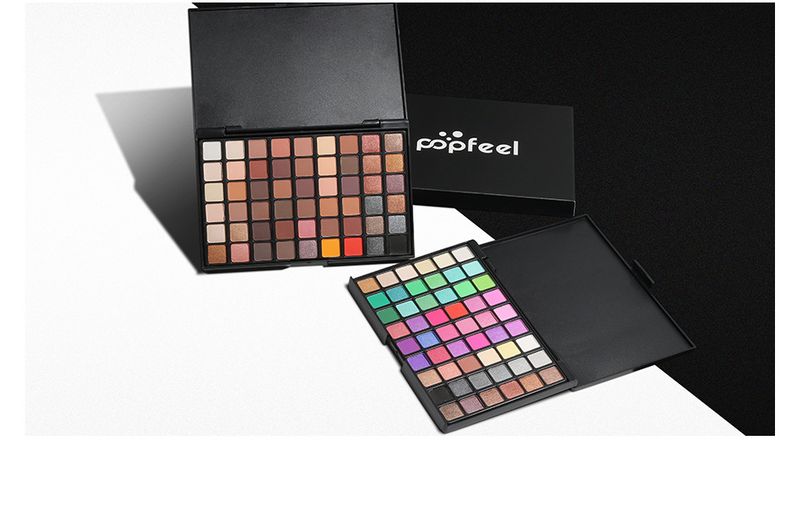 Ombretto POPFEEL 54 colori ombretto opaco trucco fumoso color terra palette di ombretti color caramella_voghion.com