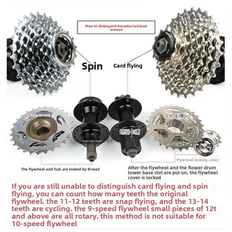 Mountain Freewheel 30mm 27 21mm 7 8 Cassette 10mm Road Bike 9 Speed 6 Gear_voghion.com