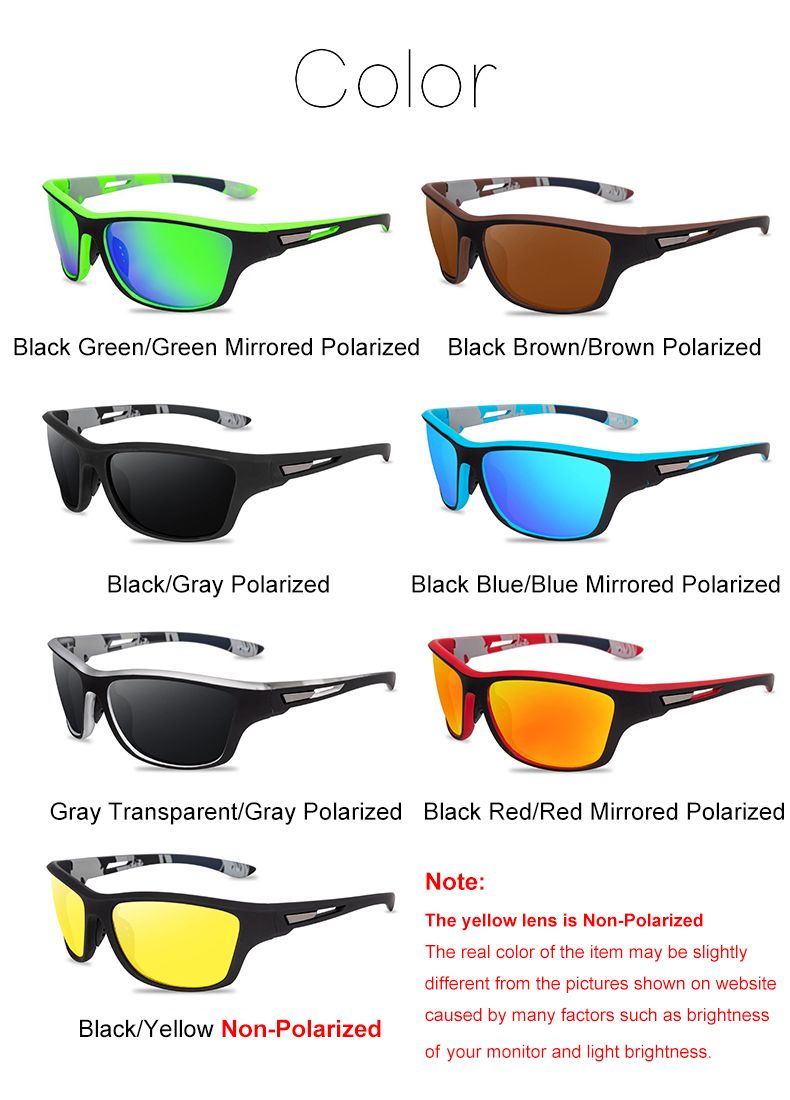 Gafas de sol deportivas polarizadas para conducir, andar en bicicleta, pescar y con protección UV._voghion.com
