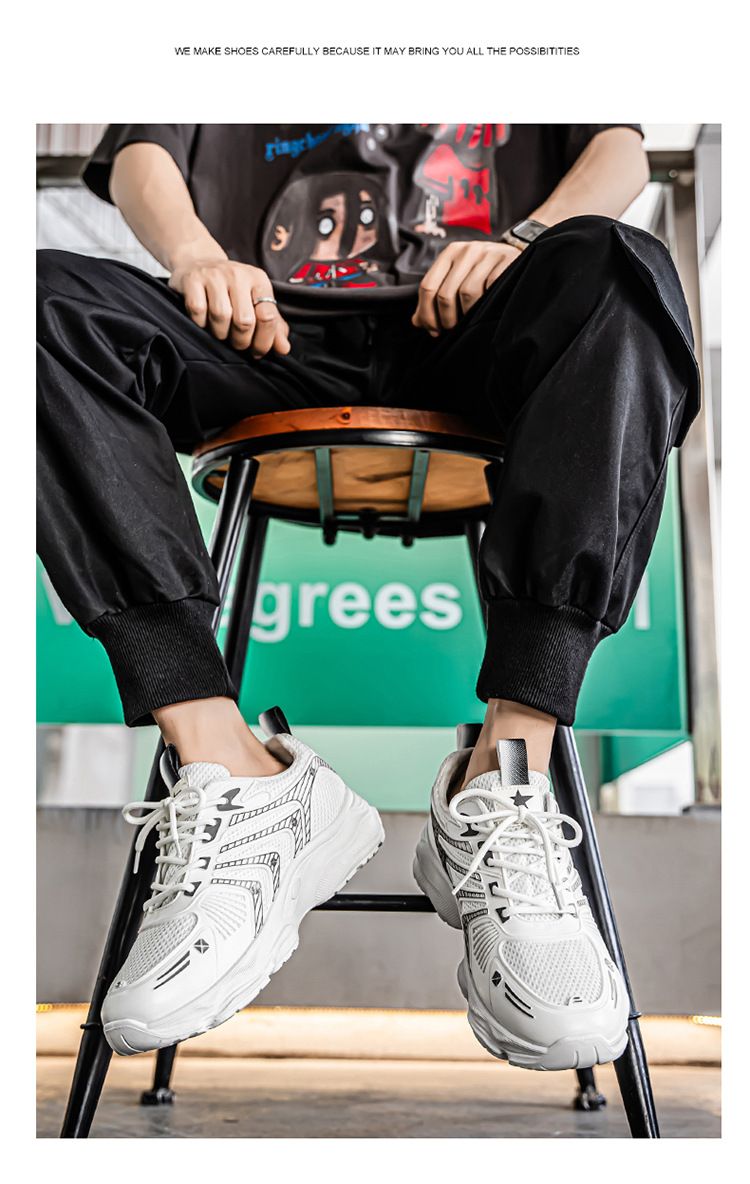 Sommer Neue Atmungsaktive Mesh Herren Sport Trendy Vielseitige Dickbesohlte Casual Running Dad Schuhe_voghion.com