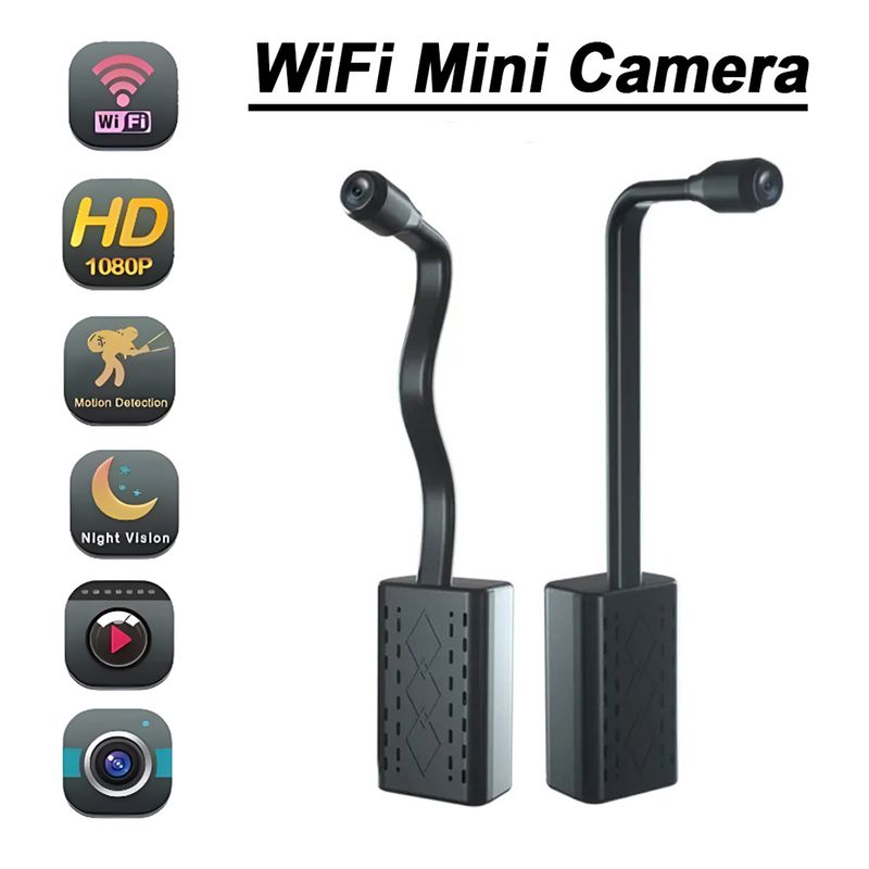 Minikamera 1080P HD Trådløs WiFi-overvåking Sikkerhetsbeskyttelse Rommonitor Videokameraer Videoovervåking Smart_voghion.com