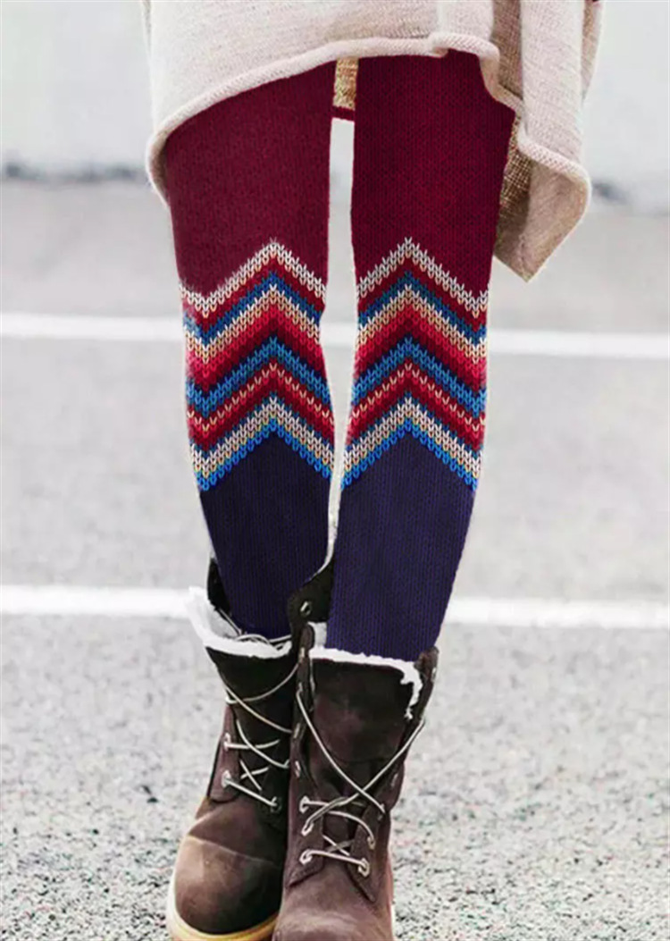 Pantaloni elasticizzati alla moda da donna, leggings slim stampati_voghion.com