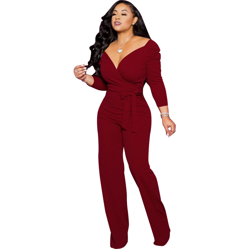 Modieus bodysuit met lange mouwen en V-hals, bestseller_voghion.com