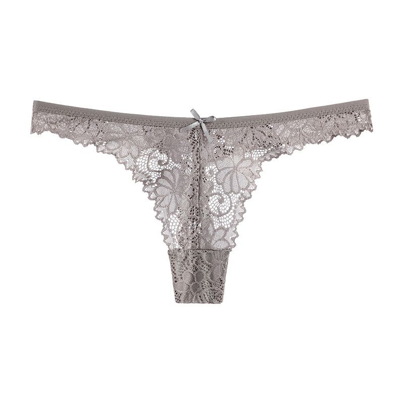String sexy en dentelle et coton pour femme, taille basse, respirant, 2025D, entrejambe, Pure Desire_voghion.com