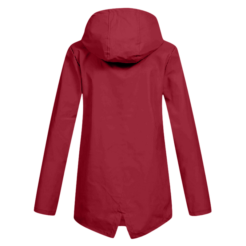 Giacca antivento leggera con cerniera e cappuccio per donna K_voghion.com