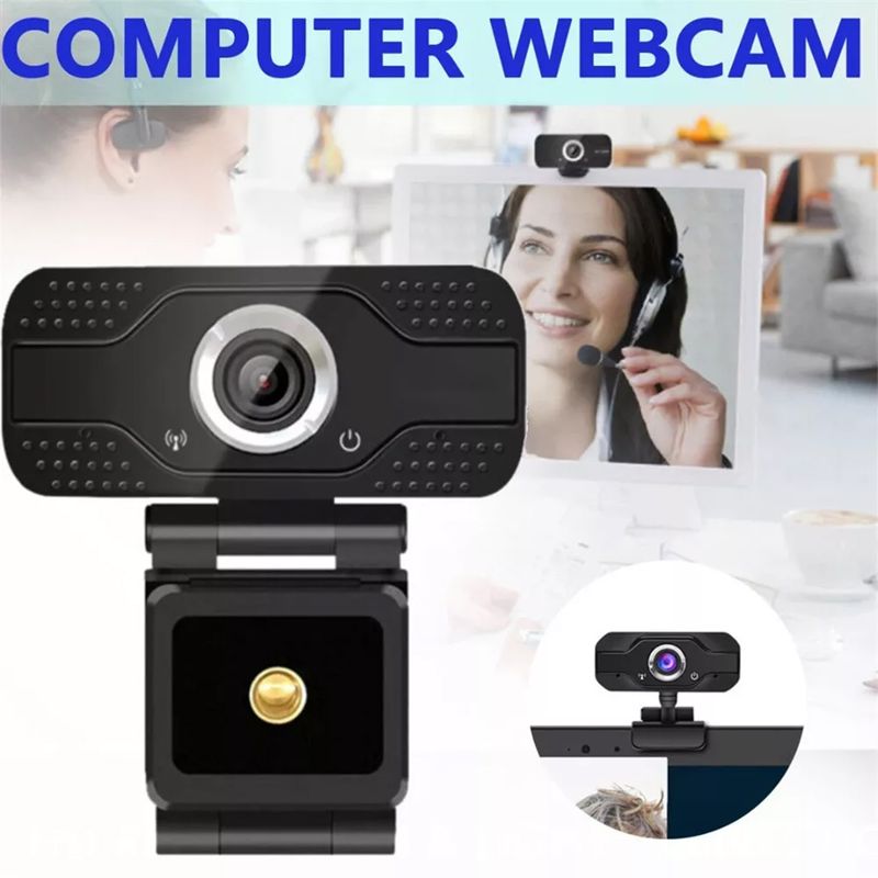 1080P HD Web Camera With Universal Clips Fits Laptops Desktops LCD Monitors Webcam Full HD Microphone_voghion.com