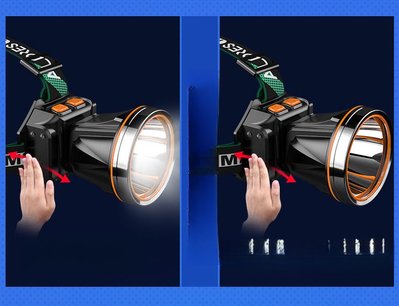 Outdoor Long Life High Power Super Bright For Sea Night Fishing Headlamp With Lithium Battery And Sensor Flashlight_voghion.com