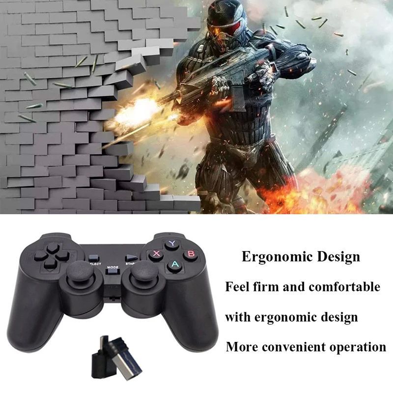 Manette de jeu sans fil 2,4 GHz pour PC portable, contrôleur de jeu USB, joystick_voghion.com