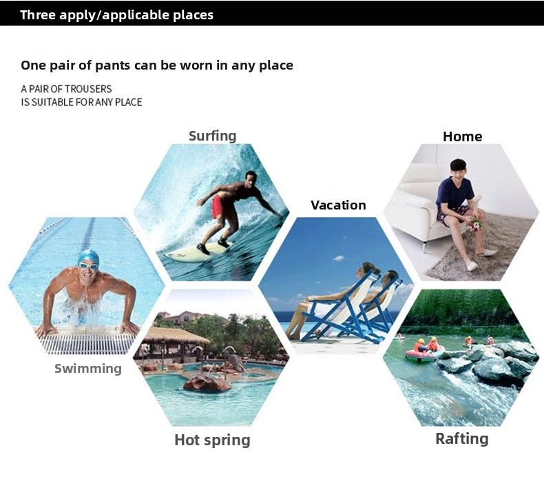 New Men's Swim Trunks Unique Print, Vacation Style, Quick-Dry Beach Shorts With Adjustable Size And Convenient Pocket_voghion.com