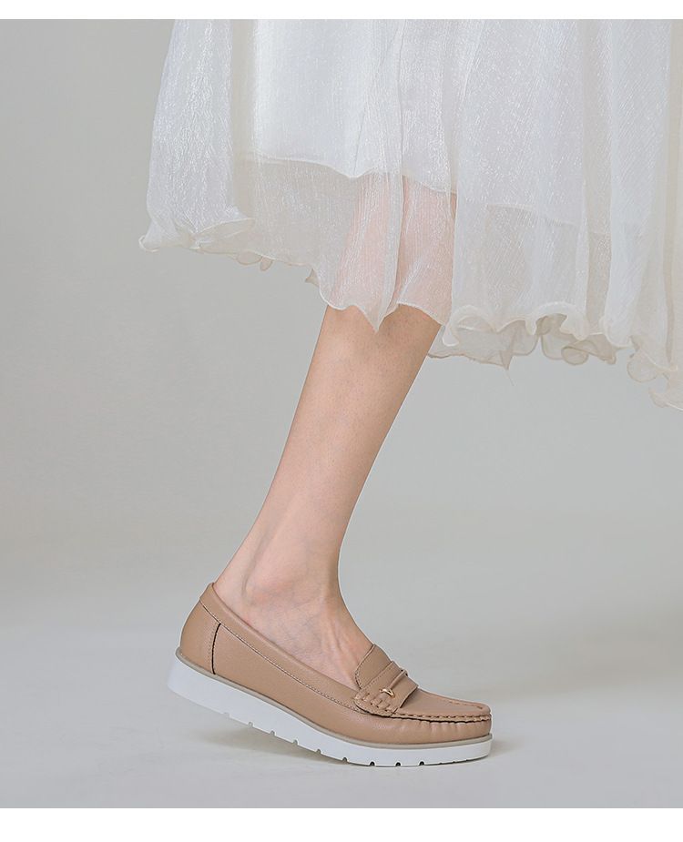 one-step Shallow Mouth Single Shoes For Women Women's Versatile Casual Flat-soled Commuting Loafers_voghion.com