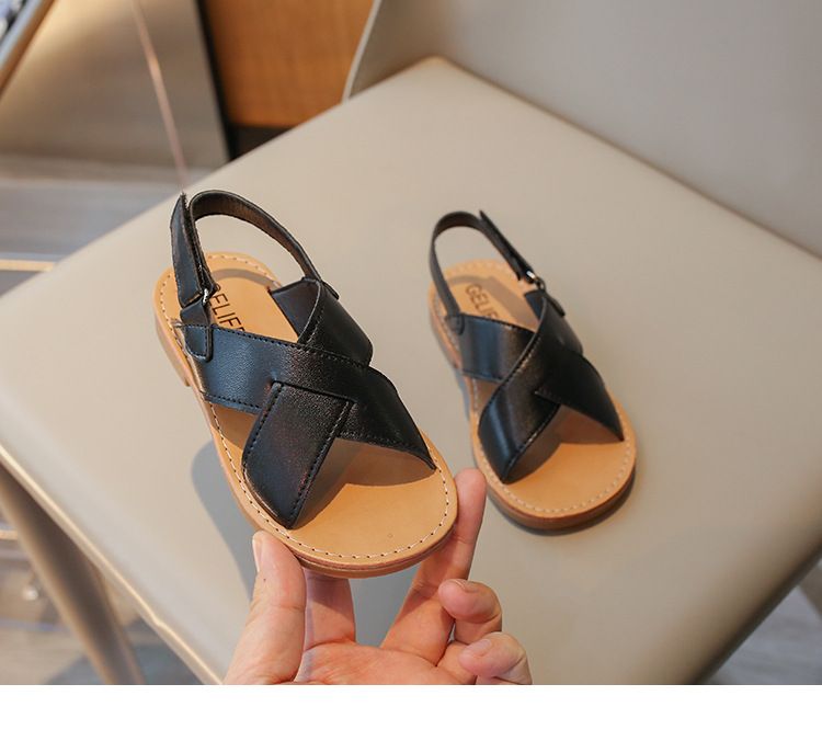 Sandales décontractées pour filles, chaussures de plage pour garçons, édition coréenne, pantoufles d'été à semelle souple pour enfants, nouvelle collection 2024_voghion.com