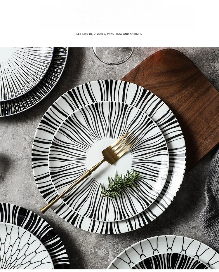 Nordic Plating Tableware Simple Creative Pasta Western Dessert Unique Restaurant Plate_voghion.com