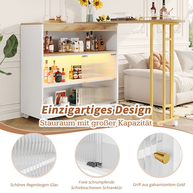 Lampada da tavolo esterna con LED 138-204x105cm, Bianco_voghion.com
