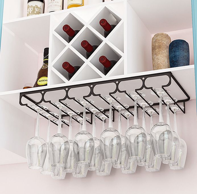 Cross-border creative goblet rack iron wine cup holder upside down home wine cabinet bar hanging wine cup holder_voghion.com