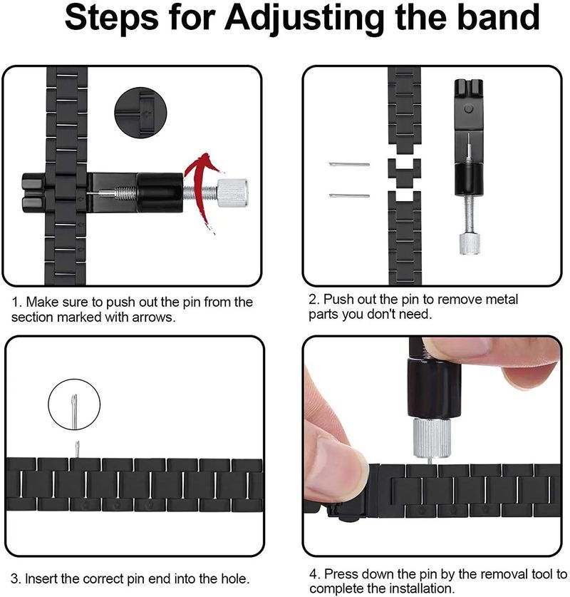 Voor AppleWatch 9, 8, 7, 6, 5 Ultra2 Seven Bead roestvrijstalen slanke dameshorlogeband_voghion.com