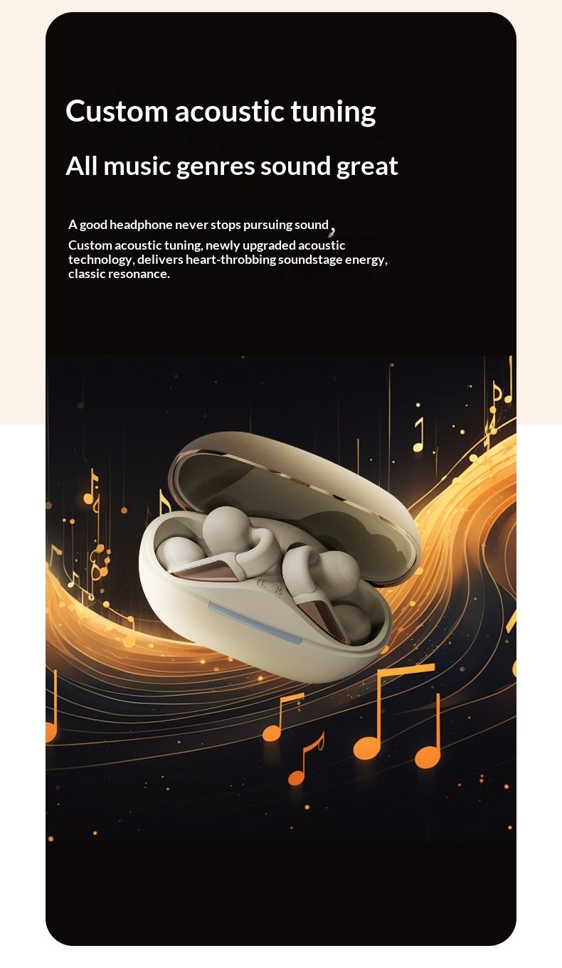 NeoGear Neue KI-gestützte, intelligente, kabellose, tragbare Outdoor-Sport-Kopfhörer mit hochwertigem Design und Ohrclip-Funktion, fortschrittliche Bluetooth-Kopfhörer_voghion.com