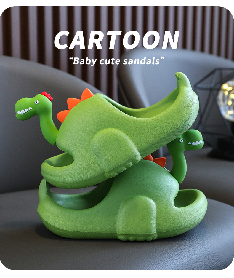 Eva Dinosaur Pantofole per bambini estivi per bambini e bambine per interni domestici antiscivolo con suola morbida per genitori e figli_voghion.com
