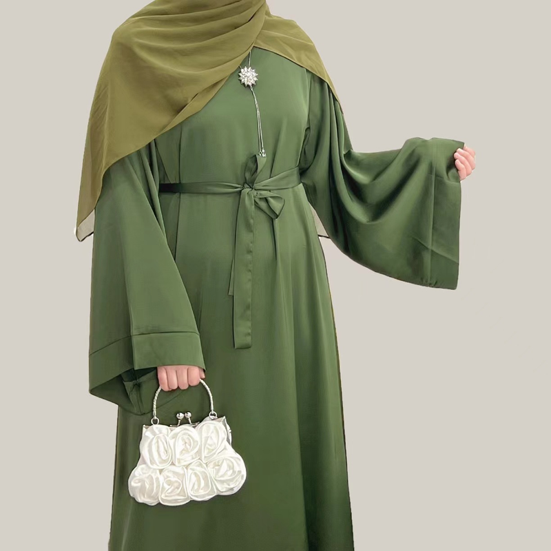 Einfarbiges, mehrfarbiges Basic-Kleid für Damen in großen Größen_voghion.com