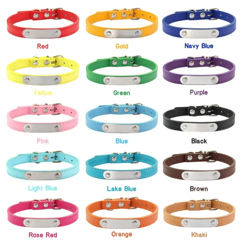 Gepersonaliseerde leren halsband 'Ik heb een afspraakje met huisdier', rood_voghion.com
